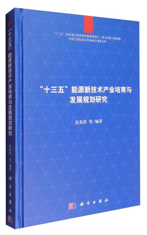 中國工程院重大咨詢項目成果文庫 十三五能源新技術(shù)產(chǎn)業(yè)培育與發(fā)展規(guī)劃研究